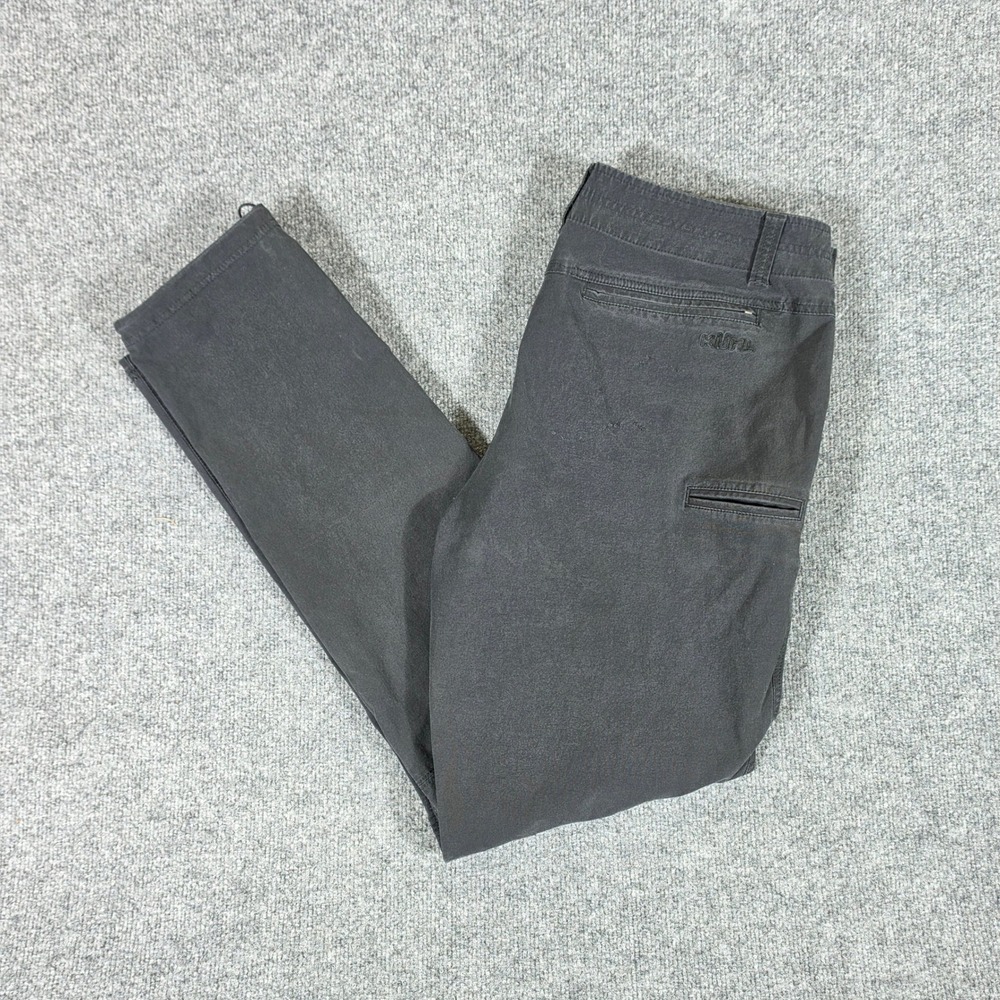 KUHL Resistor Chino Mens Tag 38x34 Raven Black Hiking Pants Tapered Utility Flaw